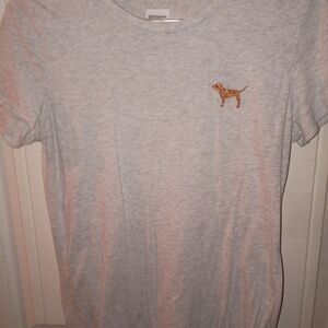 PINK Victoria's Secret Gray Tee